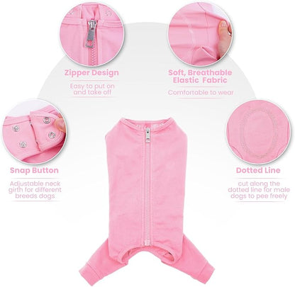 Nanaki Dog Surgery Suit Female Spay, Leg Sleeves for Dog Rear Legs, Doggy Onesie for Surgery Female, Doggy Recovery Suit Male Abdomen, Pet Wound Care Heal Protector, Surgical Suits for Pet Spay