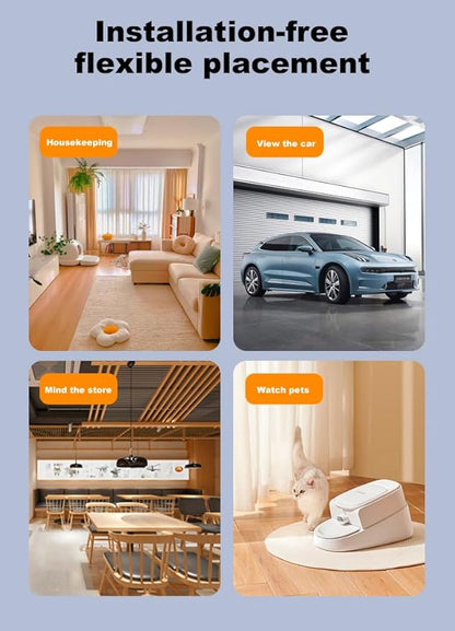 Cameras for Home Security-Indoor MiNi 1080P HD,Security Camera Wireless for Baby/Nanny/Pet/Dog/Cat, Infrared Night Vision,Magnetic Base Bracket,Cloud &amp; SD Card Storage, (2.4 /5GHzWiFi)-Silver