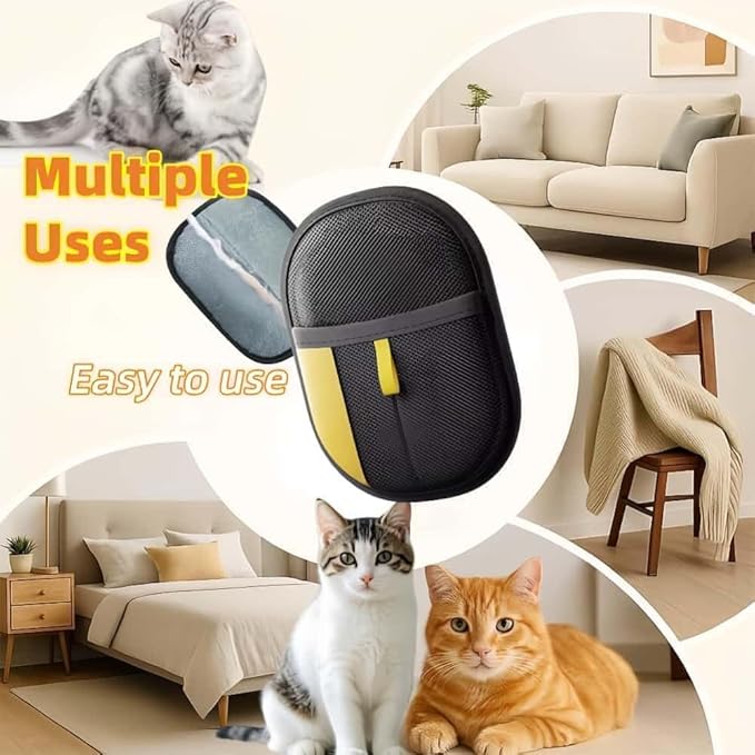 Static Pet Hair Removal Glove for Cats &amp; Dogs, Efficient Grooming Gloves for Pet Hair, Cat Grooming Gloves for Hair Removal