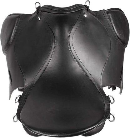 Leather English Riding Horse Black Saddle Starter Kit for Horse Riding Gift Set English Jumping Saddle 7 Pcs Combo Pack