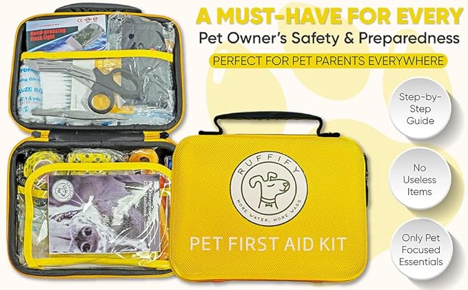 Pet First Aid Kit for Dogs &amp; Cats – 27 Key Items Emergency Kit with Mini Pouch for Boating, Sailing, Home, Office, Travel, Vacations &amp; Outdoor Adventures