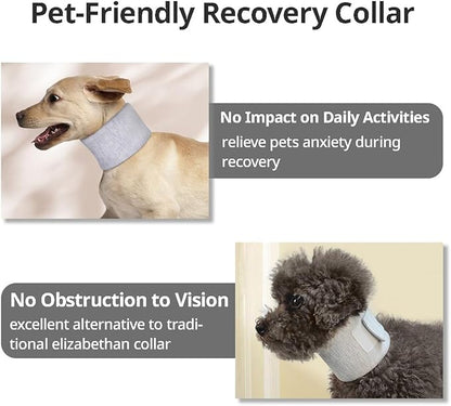 MANON ROSA Cat Neck Brace Elizabethan Collar for Pet After Surgery Recovery Adjustable Breathable Neck Cervical Cone for Small Medium Dogs Puppies Kittens with Spinal IVDD Issues (L 7.5-15",Pink)