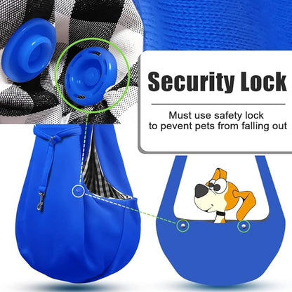 Tomkas Dog Sling Carrier for Small Dogs - Royal Blue, Adjustable Strap &amp; Zipper Pocket, Up to 10 lbs. Perfect Puppy Carrier for Small Dogs