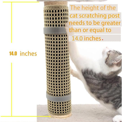 Cat Nail File Scratcher Wrapped Around a Scratching Post, Scratch Pad with 80 Aluminum Oxide Grit, Helps Trim Cat&