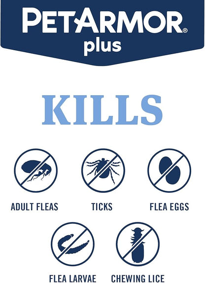 PetArmor Plus for Dogs Flea and Tick Prevention for Dogs, Long-Lasting &amp; Fast-Acting Topical Dog Flea Treatment, 6 Count, small