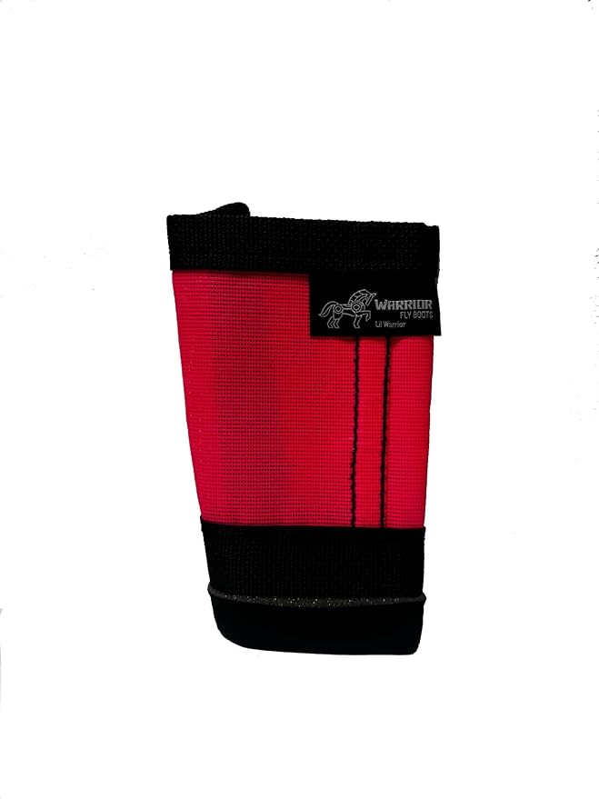Warrior Fly Boots for Horses - Breathable Mesh Horse Boots for Fly Protection &amp; Leg Comfort - Set of 4 (Lil Warrior, Neon Pink)