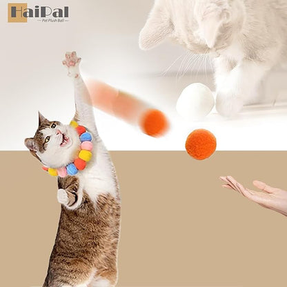 Cat Toy Balls, 20Pcs Premium Soft Pom Pom Balls for Kittens, 1,9&