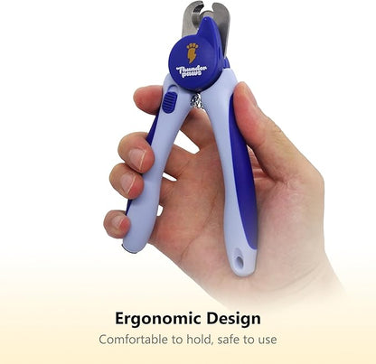 LED Dog Nail Clippers with Light, Trimmers with Protective Guard, Quick Sensor, Safety Lock and Nail File - Suitable for Large and Small Dogs &amp; Cats (Blue, LED)