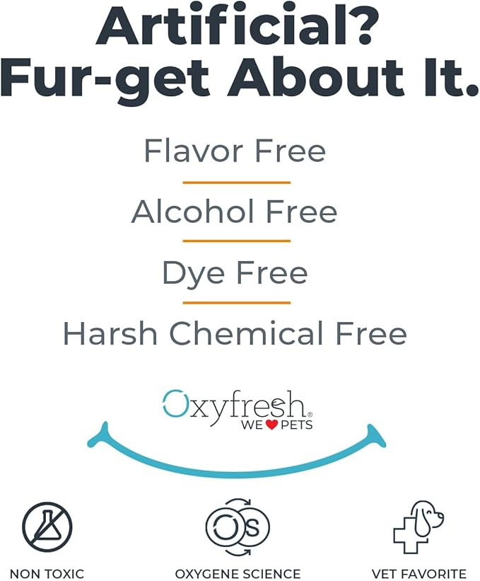 Oxyfresh Premium Pet Dental Kit for Dogs &amp; Cats – Easy Solution for Fresh Breath, Clean Teeth, Control Plaque &amp; Tartar – Vet Formulated Pet Toothpaste 1oz + Water Additive 3oz + 3 LG Brushes Kit