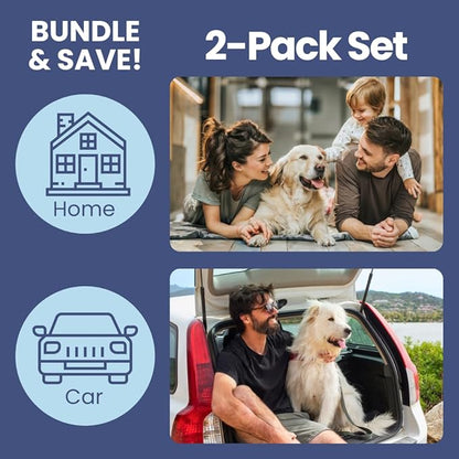 Dog First Aid Kit 2-Pack – Vet-Approved Pet First Aid Supplies for Dogs &amp; Cats in Emergencies – Pet First Aid Guide, Tick Remover, Slip Leash &amp; Medical Essentials for Home, Camping, Car, Travel