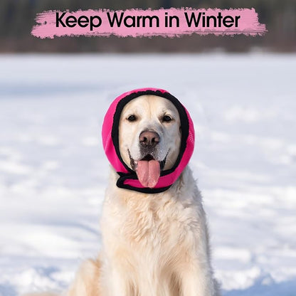 Dog Calming Hoodie, Dog Ear Muffs Noise Protection &amp; Anxiety Relief, No Shake Ear Wraps for Dogs Quiet Ears Cover Headband for Fireworks Grooming Swimming Bathing Force Drying