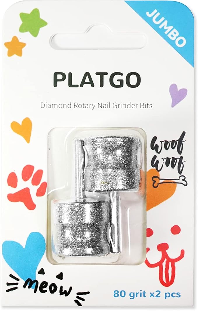 Jumbo Diamond Dremel Dog Nail Grinder Attachment, Diamond Dremel Bits Sanding Drums, Faster Dremel Diamond Bit for Dog Nails, 1/8&