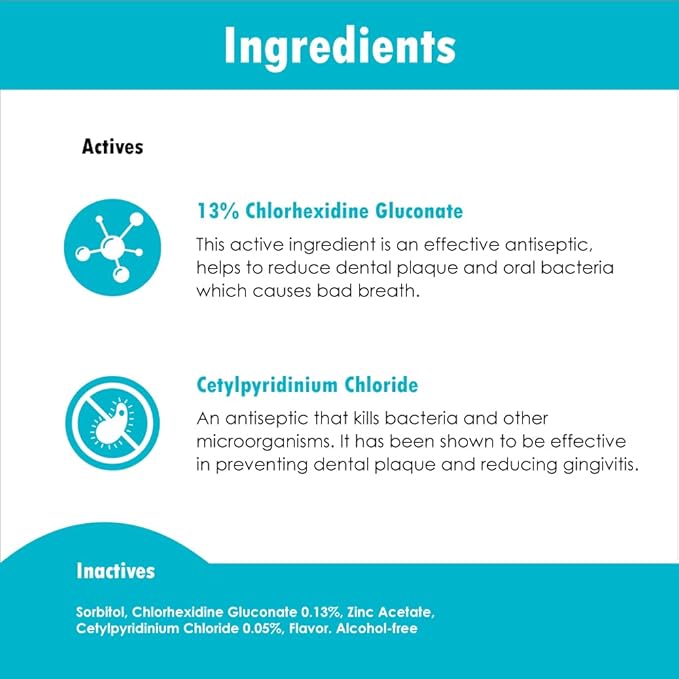 Ora-Clens Dental Rinse for Dogs &amp; Cats - Cleans Teeth, Freshens Breath - Antimicrobial - 8 fl oz