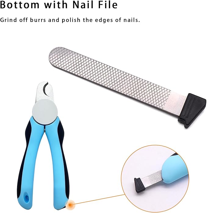Cat &amp; Dog Nail Clipper and Trimmer with Safety Guard, Avoid Over Cutting Toenail, Equipped with Nail File - Professional Grooming Tool for Pets