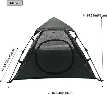 Portable Large Pop Up Pet Cat Tents Enclosures House for Outside Patio Indoor for Cat Puppy Rabbit Small Animals,Quick Opened,Independent or can be Connected to Tunnels
