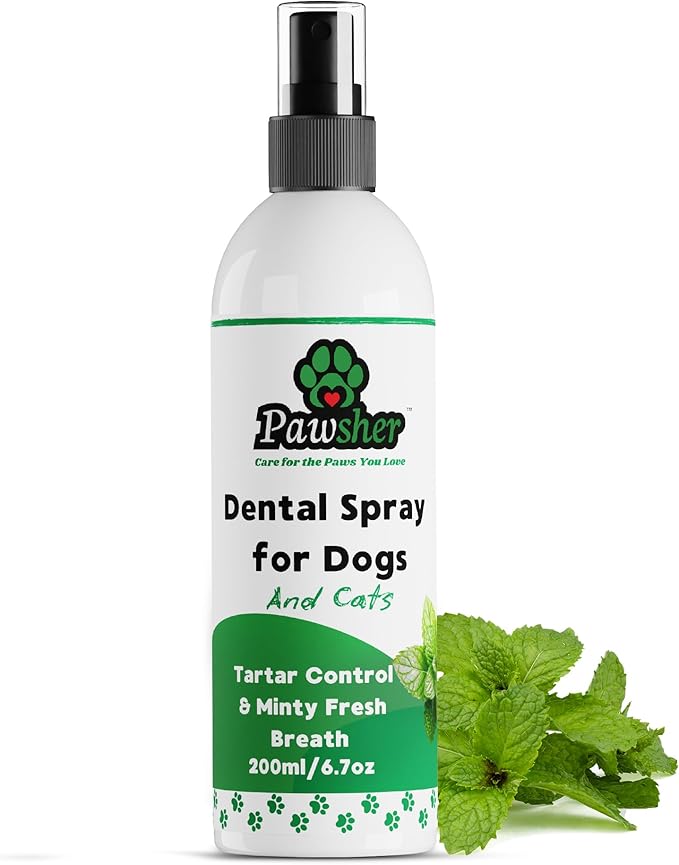 Dog Breath Freshener, Helps Promote Gum Health, Cats &amp; Dogs Plaque and Tartar Remover, Instant Fresh Breath for Dogs &amp; Cats, 6.7 oz