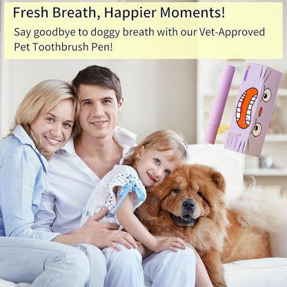Pet Toothbrush Pen &amp; Oral Repair Gel for Dogs &amp; Cats – Teeth Cleaning Pen, Natural Plant Substance Tartar Remover for Repairing Pets&