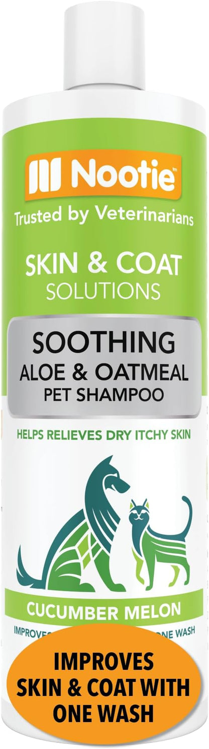 Nootie - Oatmeal Pet Shampoo for Sensitive Skin - Revitalizes Dry Skin &amp; Coat - Natural Ingredients - Gentle Shampoo - Cleans &amp; Conditions