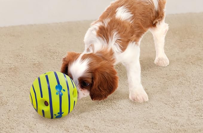 Wobble Wag Giggle Ball | Rolling Enrichment Toy for Fun Playtime, Interactive Play for Indoor or Outdoor, Keeps Dogs &amp; Puppies Large, Medium or Small Busy &amp; Moving, As Seen on TV | Pack of 1