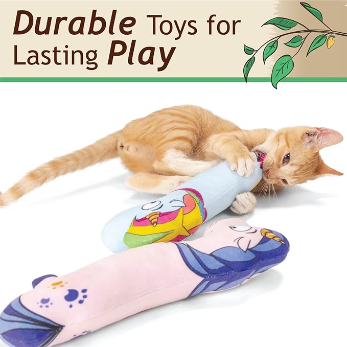 Silvervine Unicorn 2-Pack Organic Catnip Substitute Toys for Cats &amp; Kittens | 100% All-Natural Wild Harvested | 2 Refillable Unicorn Kicker Cat Toys
