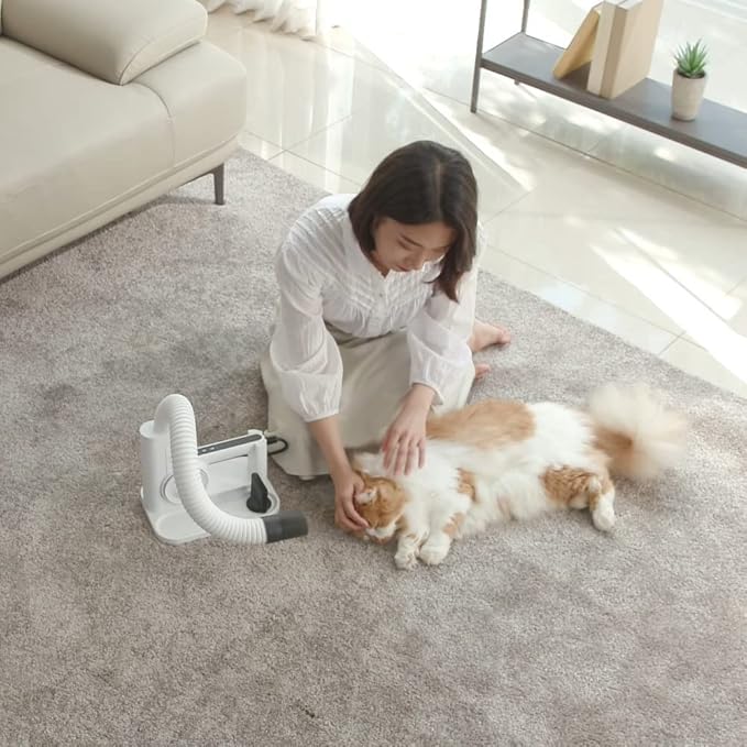 DUZ V3 Professional Quality Pet Dryer: 2-in-1 Portable &amp; Hands-Free Grooming, Low-Noise &amp; Stress-Free Drying, Multi Speed &amp; Temperature, Comfortable for All Dogs and Cats