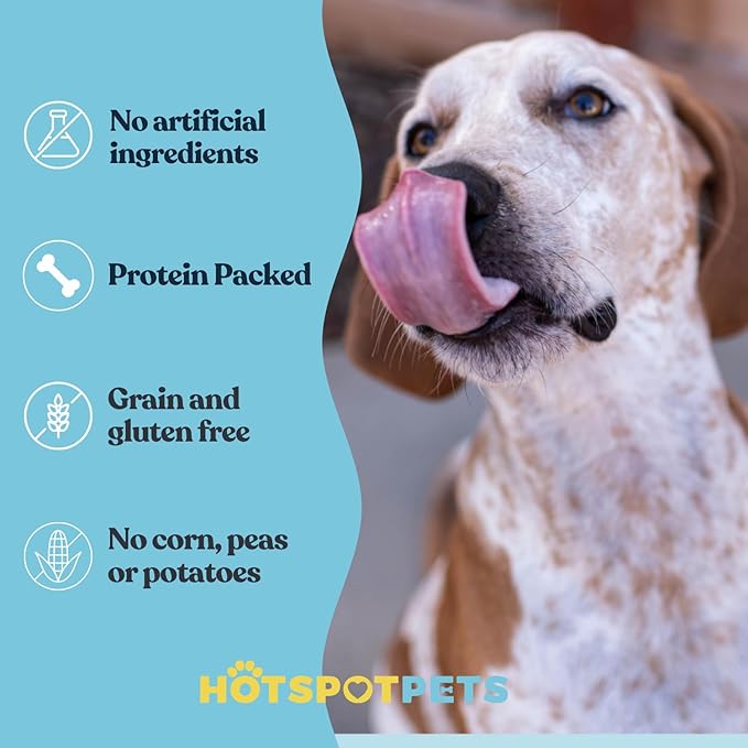 hotspot pets 10 Inch Large Rawhide Dog Bones - Made from Grass Fed Cows - Long Lasting Chews Great for Dental &amp; Oral Care - Bones for Aggressive Chewers &amp; Large Dogs (10 Inch - 4 Count)