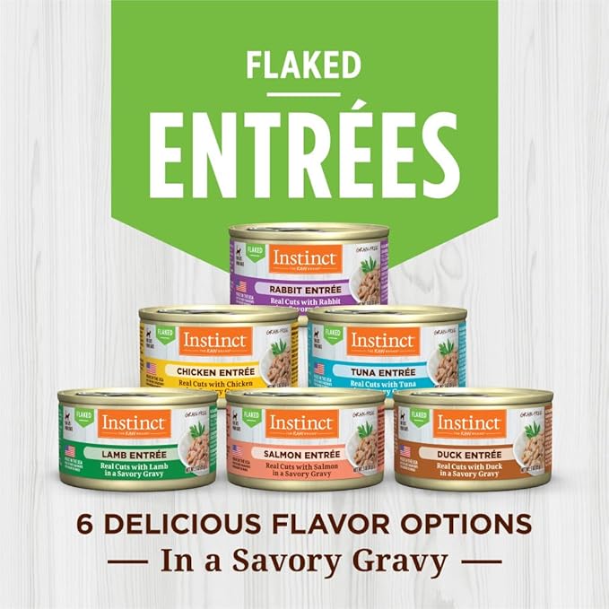 Instinct Flaked Entrée Wet Canned Cat Food - Tuna, 3 oz. Cans (Pack of 24)
