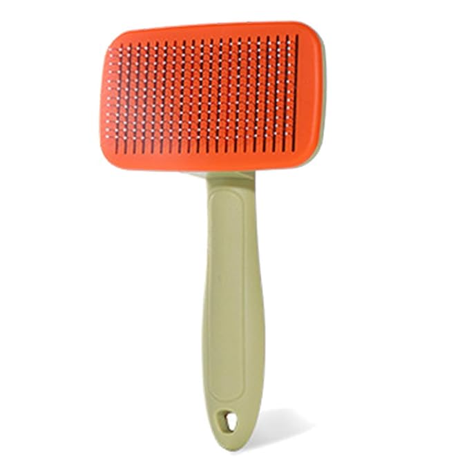 Self‑Cleaning Pet Grooming Brush for Dogs &amp; Cats – One‑Click Fur Release, Soft Rounded Bristles Massage, Ergonomic Non‑Slip TPR Handle, Safe Deshedding Tool for All Hair Types