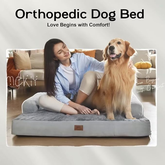 Small Dog Bed Orthopedic Washable Cat Bed Memory Foam Couch Sofa Comfy Pet Beds with Waterproof Removable Cover &amp; Non-Slip Bottom