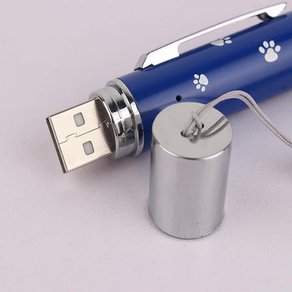 EAWONGEE Rechargeable Cat Toys - Indoor/Outdoor Cats Chase Light Toy for Kitty &amp; Dog with 3 Light Modes, 5 Patterns, Blue