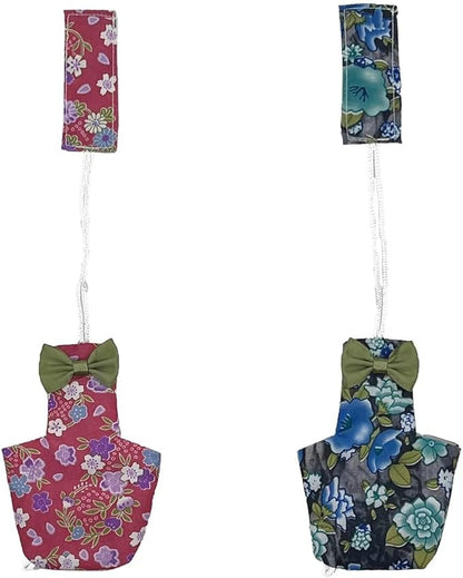 2 PCS Star Parrot Clothes for Birds Red&amp;Balck Reusable Canary Birds Boutique Flyper Adjustable Bird Diape