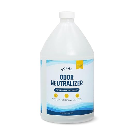 SOCAR - Odor Neutralizer 128oz Liquid REFILL - Odor Eliminator for Home, Office, Gym, Car. Eliminates Odors from Pets, Cooking, Sports Gear, Urine, Vomit &amp; Unwanted, Strong Odors
