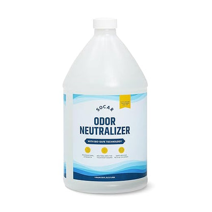 SOCAR - Odor Neutralizer 128oz Liquid REFILL - Odor Eliminator for Home, Office, Gym, Car. Eliminates Odors from Pets, Cooking, Sports Gear, Urine, Vomit &amp; Unwanted, Strong Odors
