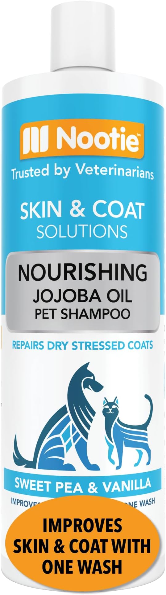 Nootie - Pet Shampoo for Sensitive Skin - Revitalizes Dry Skin &amp; Coat - Natural Ingredients - Gentle Dog Shampoo - Cleans &amp; Conditions