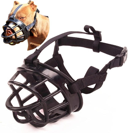Basket Dog Muzzles-Soft Adjustable Breathable Mask Anti Biting Chewing Barking Training Dog Muzzle for Small Medium Large Dogs (Black, 4: Snout 9-13")