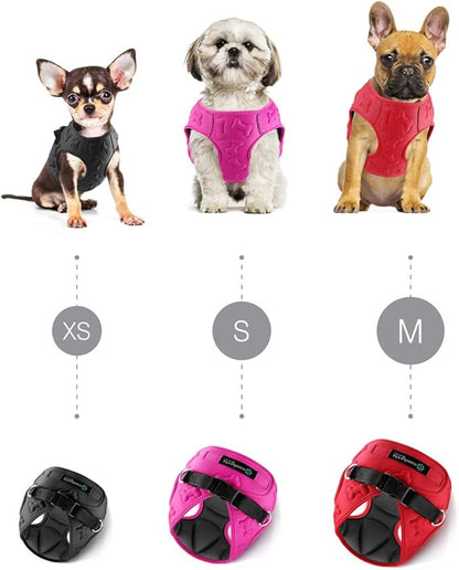Comfort Fit Dog Harness No Pull No Escape Harness Adjustable Buckles Soft Padded Reflective Choke Step in Dog Vest with Easy Control Handle for Small Medium Large Dogs &amp; Puppies