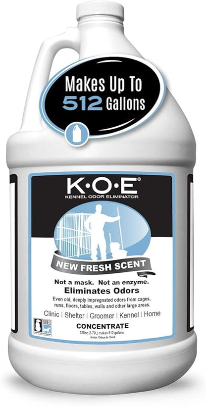 K.O.E. Fresh Scent Odor Eliminator Concentrate for Kennels, Cages, Floors &amp; More - Non-Enzymatic Pet Odor Solution for Home &amp; Dog Kennel - Home &amp; Pet Supplies (1 Gal)