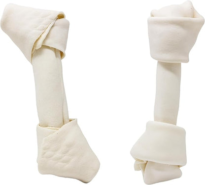 hotspot pets 10 Inch Large Rawhide Dog Bones - Made from Grass Fed Cows - Long Lasting Chews Great for Dental &amp; Oral Care - Bones for Aggressive Chewers &amp; Large Dogs (10 Inch - 4 Count)
