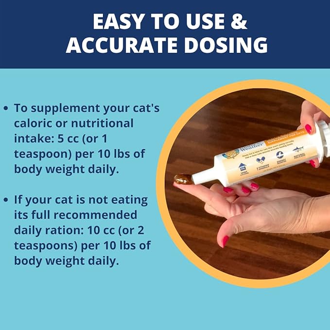 Under The Weather Pet | Ready Cal for Cats 100cc | High Calorie Supplement | Cat Weight Gainer and High Calorie Booster | 10 Vitamins, 7 Minerals &amp; Omega Fatty Acids (for Cats 100cc)