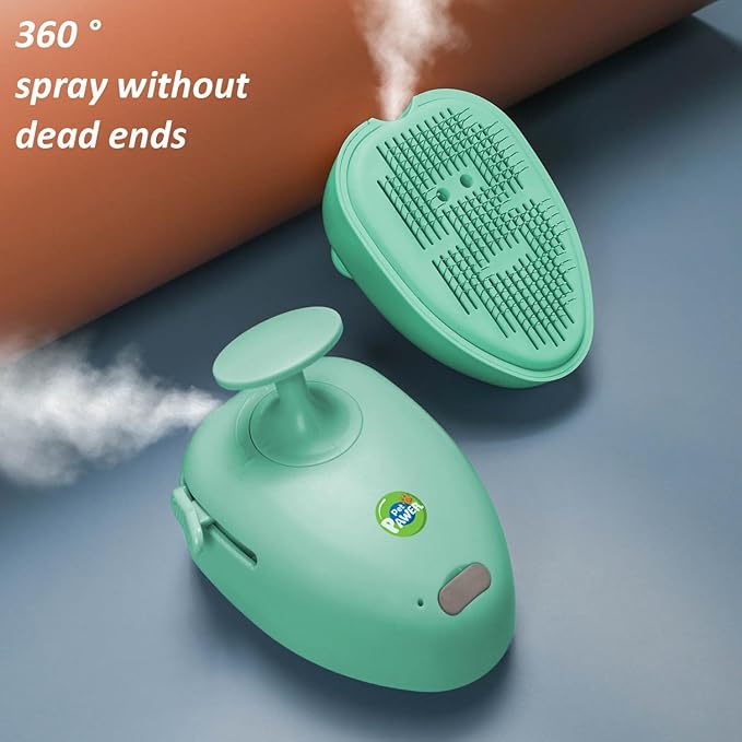 Cat Steam Brush for Shedding, 4 in 1 Rechargeable Steam Brush for Cats and Dogs, Anti-Static, Massage, Cleaning, Shedding &amp; Combing All In One!