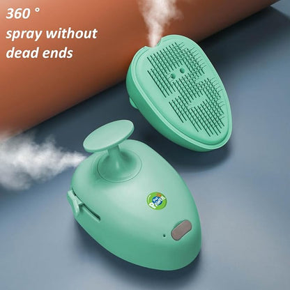 Cat Steam Brush for Shedding, 4 in 1 Rechargeable Steam Brush for Cats and Dogs, Anti-Static, Massage, Cleaning, Shedding &amp; Combing All In One!