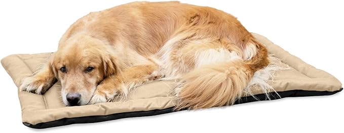 K9 Ballistics Tough Ripstop Dog Crate Pad - Durable &amp; Machine Washable with Non-Skid Bottom and 120-Day Warranty, Fits 42" Wire Crates - Large, Sandstone