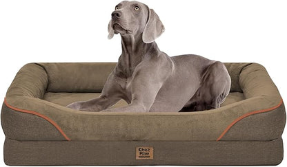Washable Orthopedic Large Dog Bed - XL Large Dog Bed with Removable Bolsters Cover Foam Support Big Dogs Beds Non-Slip Bottom &amp; Waterproof