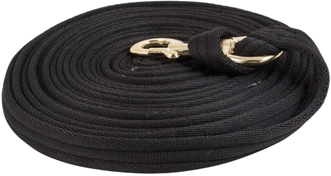 Dura-Tech Cushion Lunge Line for Horses | Stable Use &amp; Horse Training | Horse Lunge Line with Snap | Durable Horse Lead Rope | 30 Foot Length | Replaceable Brass Snap
