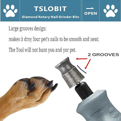 Diamond Dremel Dog Nail Grinder Attachment,1/8&
