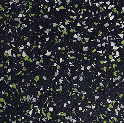 American Floor Mats - 1 Inch Thick Colorful Gym Tiles - Superior Shock Absorbing - 35% Green/Grey/White - 2&
