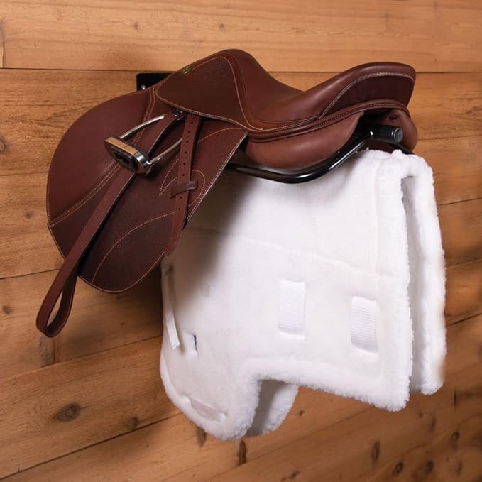 Saddle Rack with Pad Bar for Horse Enthusiast | Heavy-Duty Saddle Rack Wall Mount | Western &amp; English Saddle Rack | Keeps Tack Organized