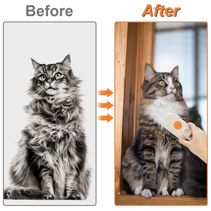 New Cat Grooming Brush With Steam - Rechargeable, Anti-Static, Massage, Cleaning, Shedding &amp; Combing All In One