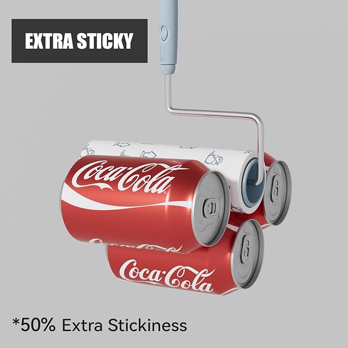 Extra Sticky Large Surface Lint Roller, 6.3&