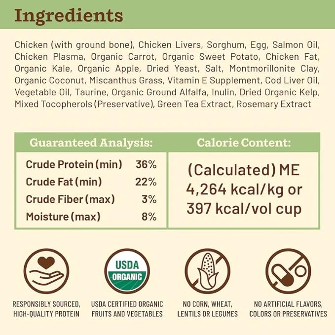 Primal Kibble in The Raw, Freeze Dried Cat Food, Chicken, Scoop &amp; Serve, Made with Raw Protein, Whole Ingredient Nutrition, Crafted in The USA, Dry Cat Food, 64 Ounce (4 lb) Bag